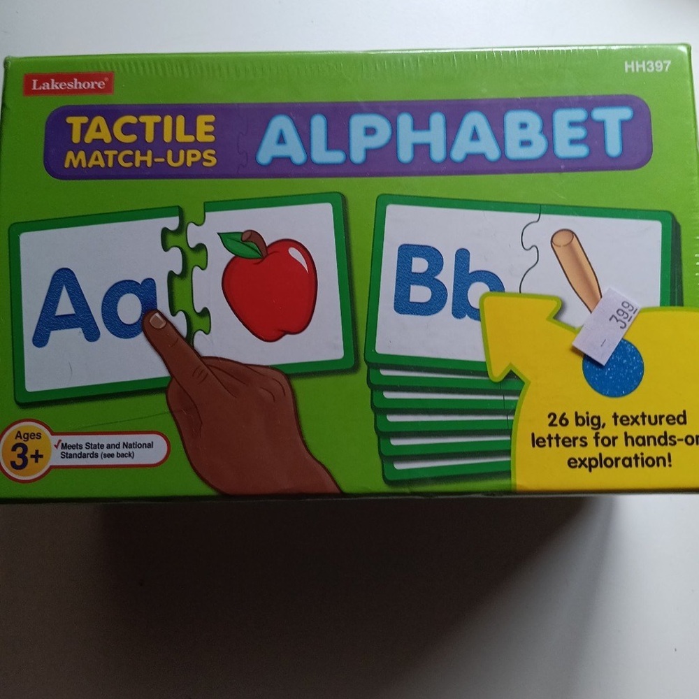 Lakeshore tactile match up alphabet cards complete like new
